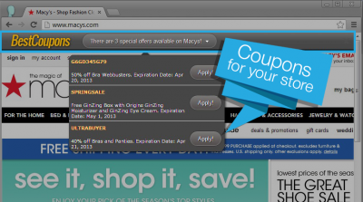 Coupons Slider Dropdown